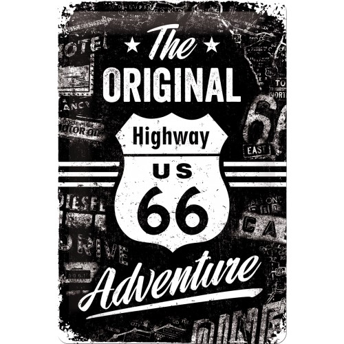 Blechschild 20x30 cm Higway 66 The Orginal Adventure US Higways